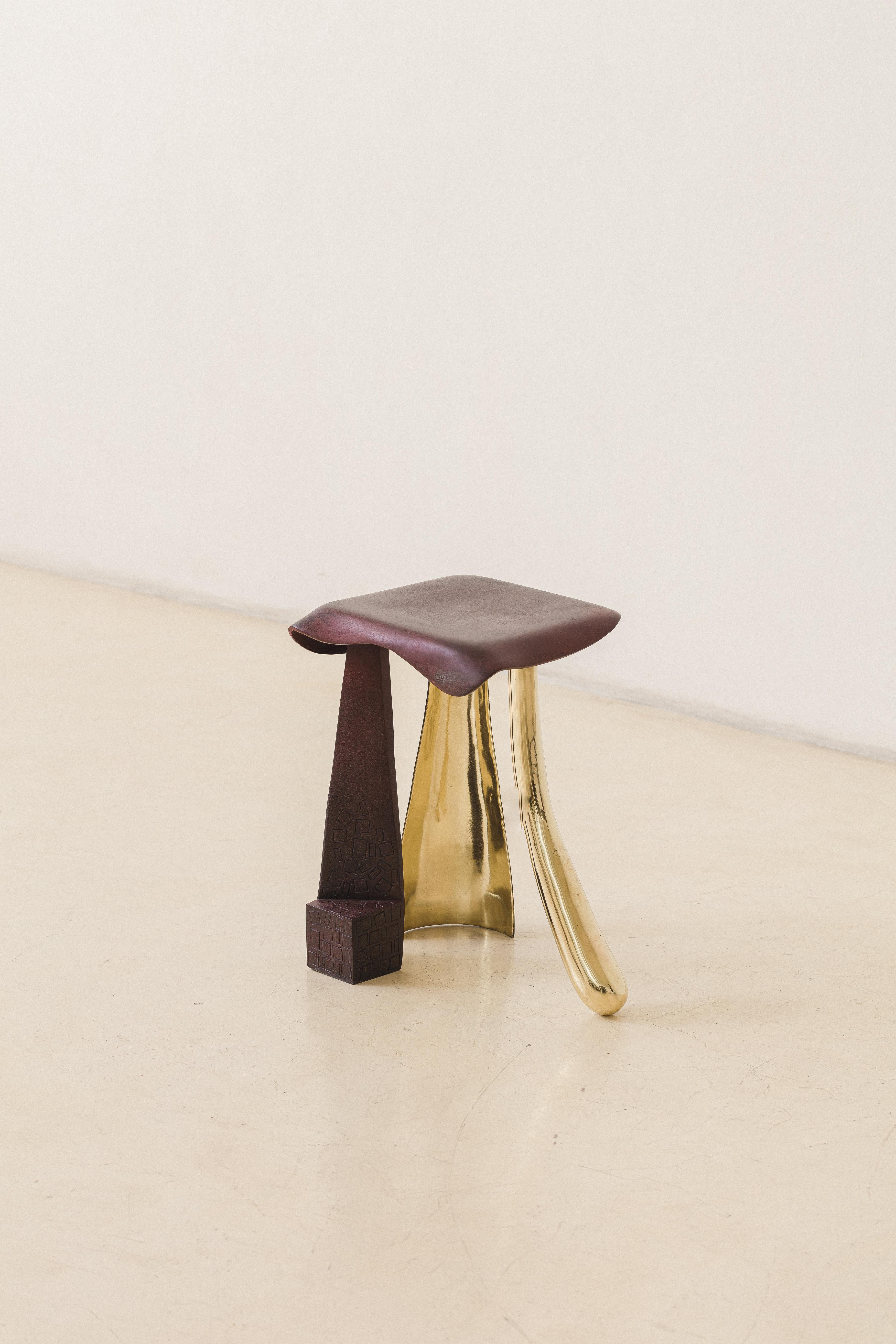 Tripede Side Table by Lucas Recchia, Contemporary Brazilian Design In New Condition For Sale In New York, NY