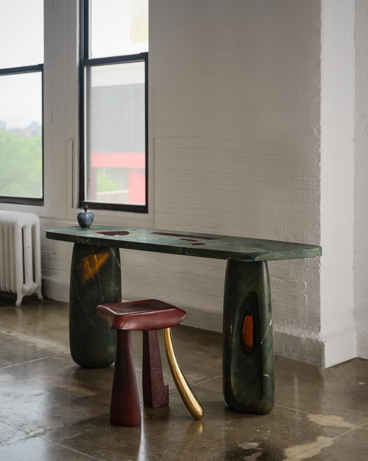 Tripede Side Table by Lucas Recchia, Contemporary Brazilian Design For Sale 2