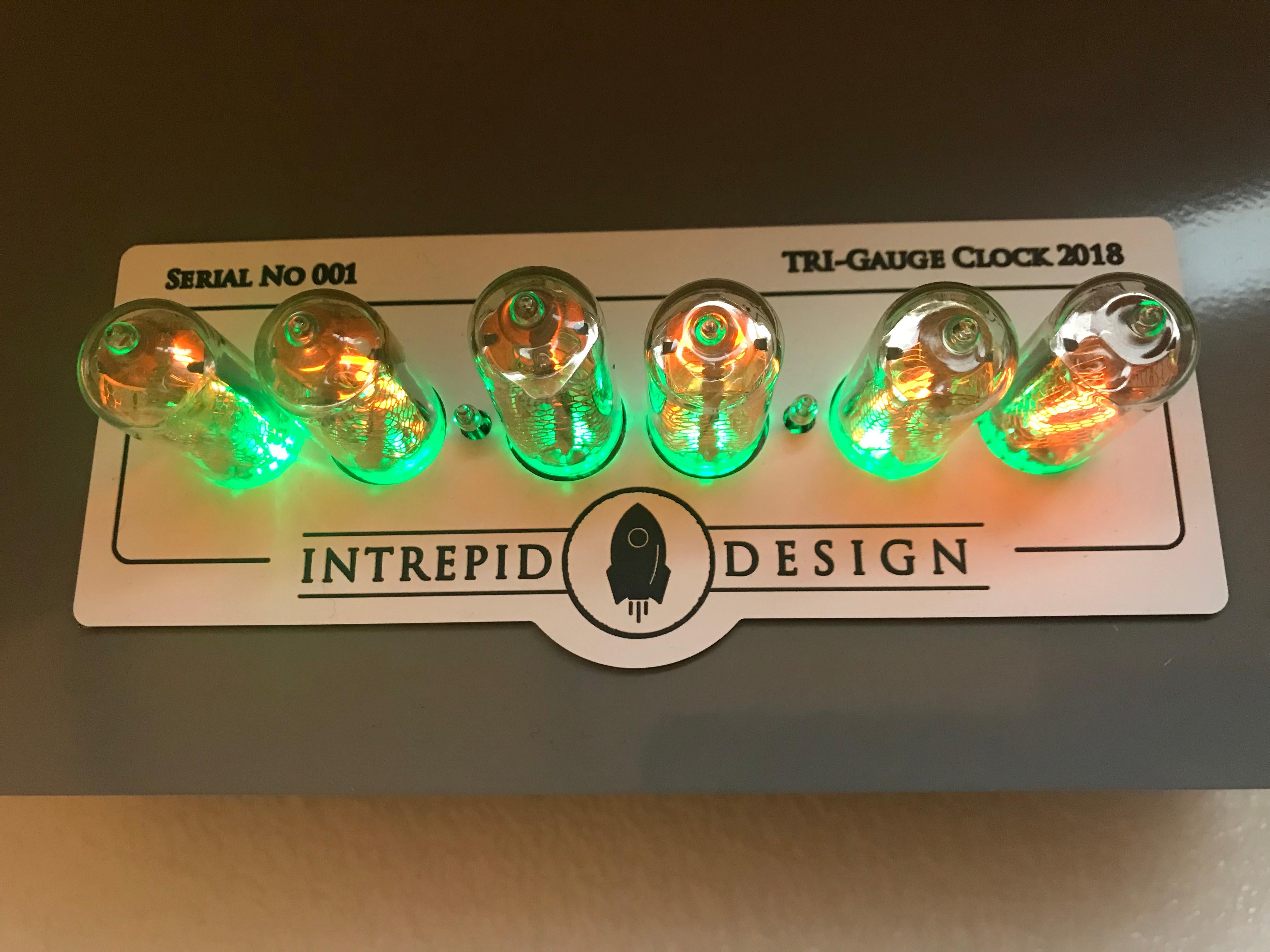 Triple Aircraft Instrument Nixie Clock For Sale 8