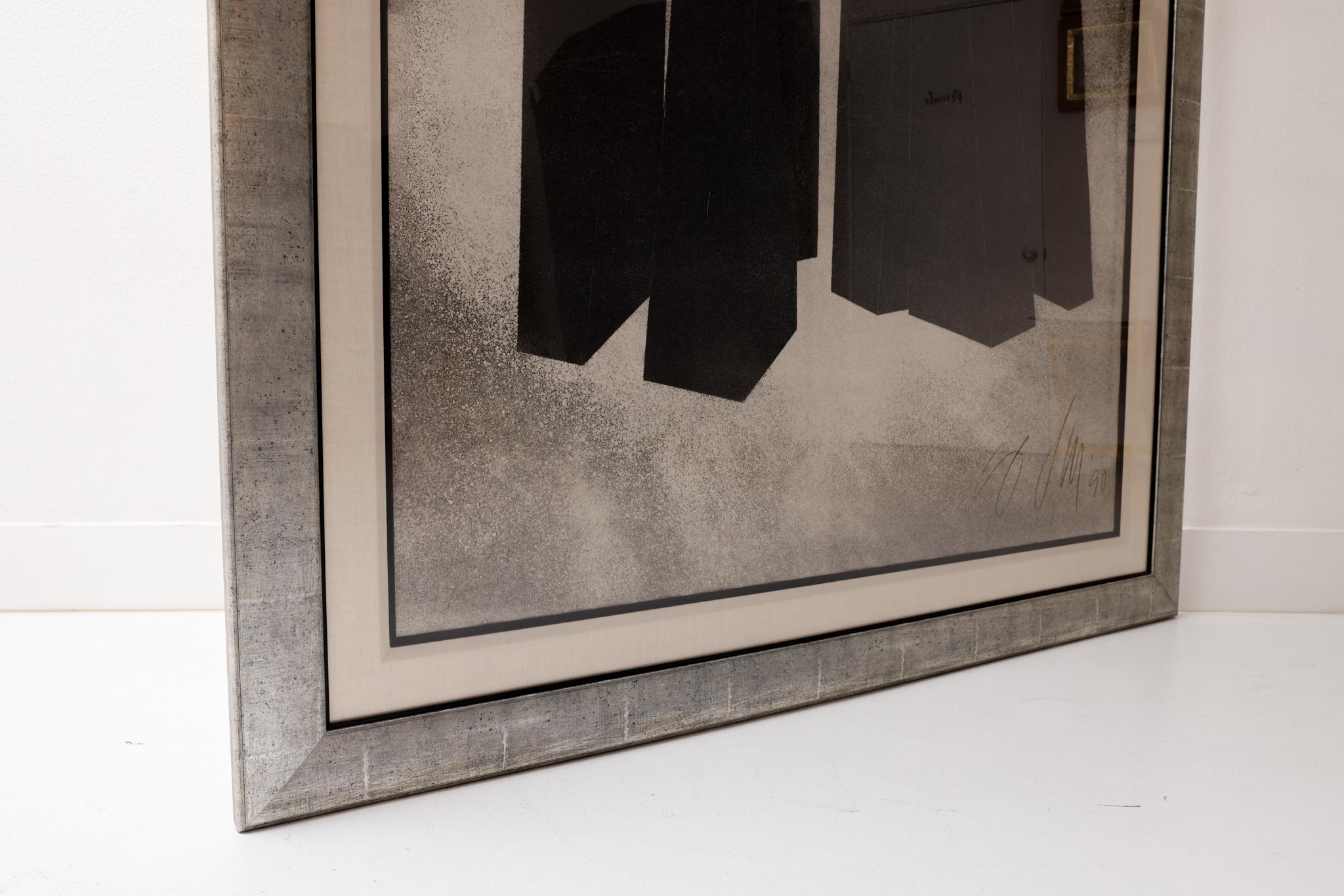 « Triple Black », une grande monogravure de Guy Dill de 1946 Bon état - En vente à Palm Desert, CA