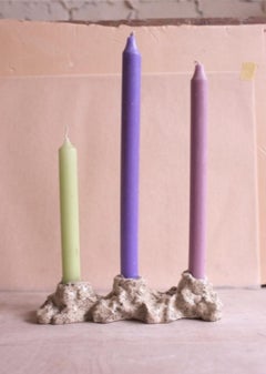 Triple Candle Rock in Stracciatella Clay with Sheer Glaze