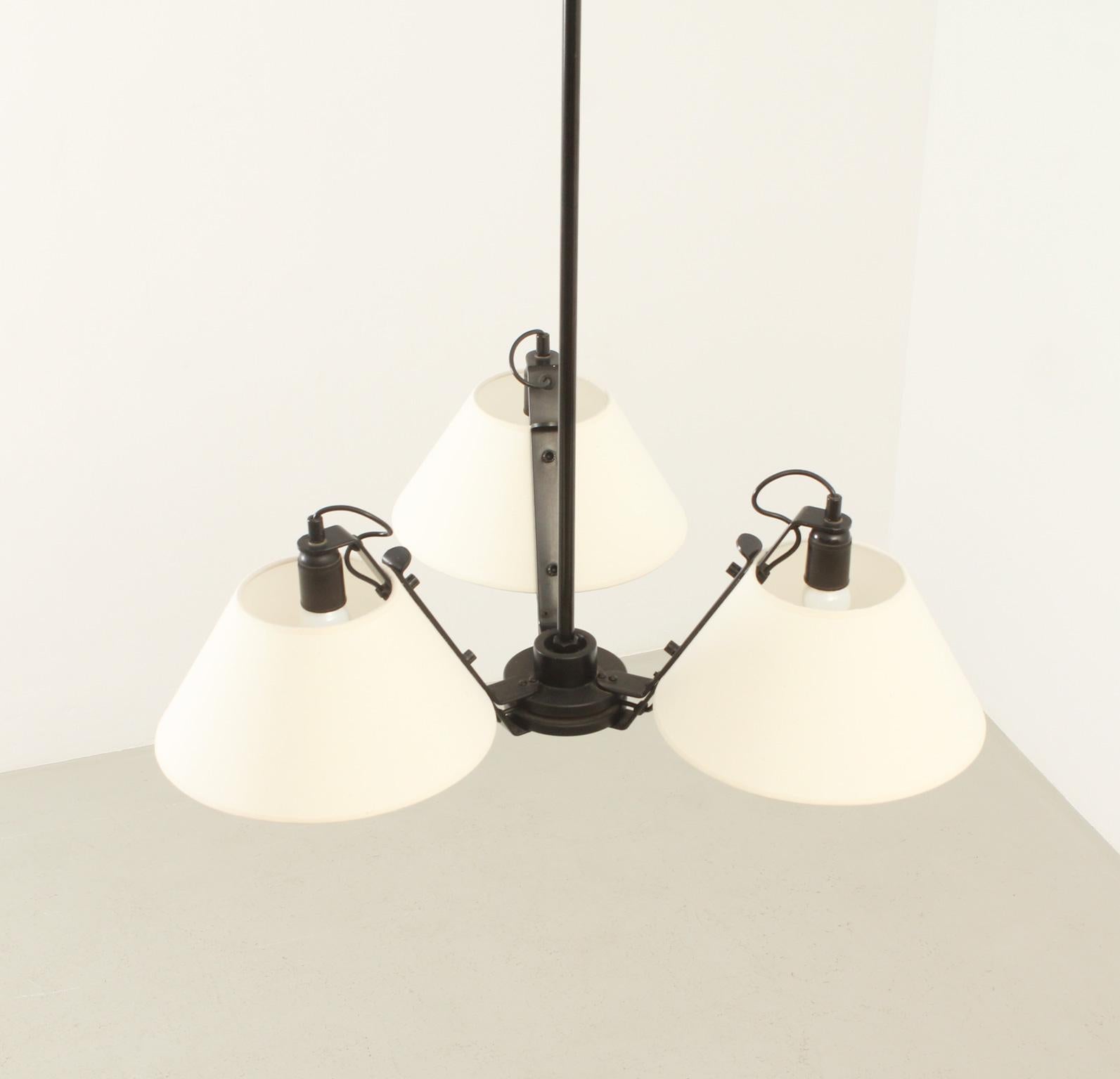Triple Ceiling Lamp by Antoni Blanc for Metalarte, Spain, 1980 For Sale 8