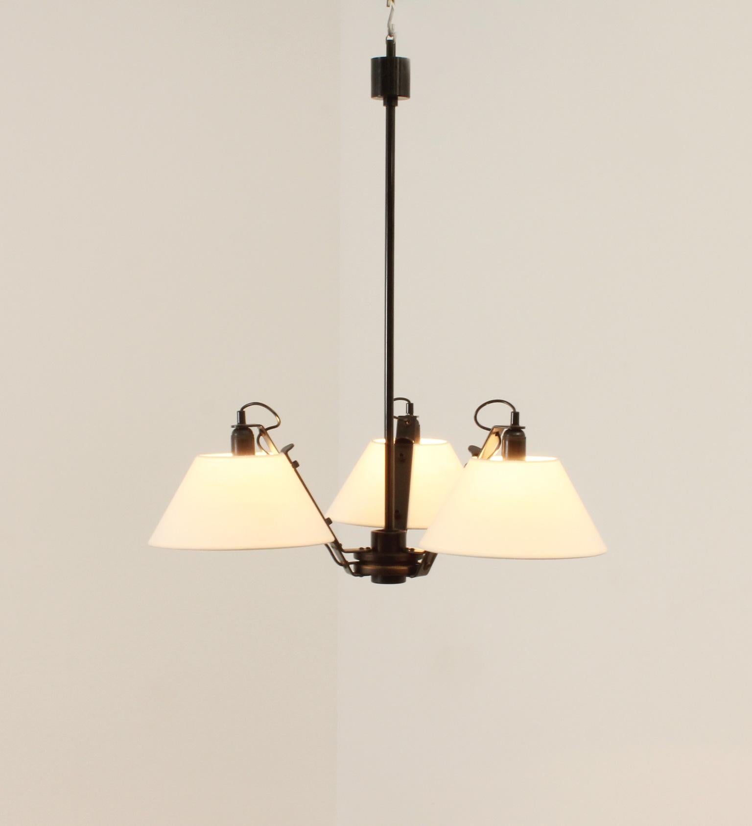 Triple Ceiling Lamp by Antoni Blanc for Metalarte, Spain, 1980 For Sale 9