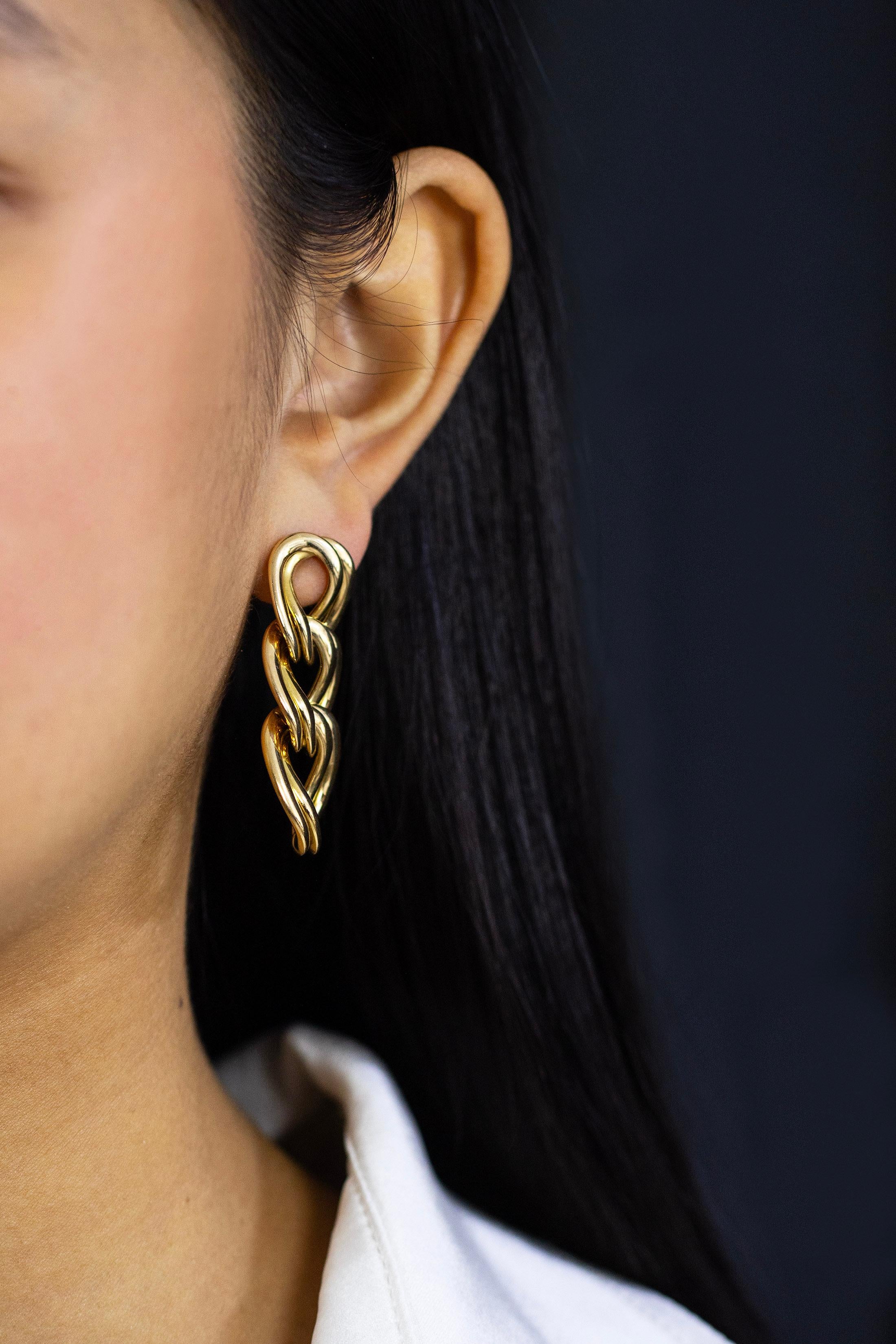 triple chain earrings