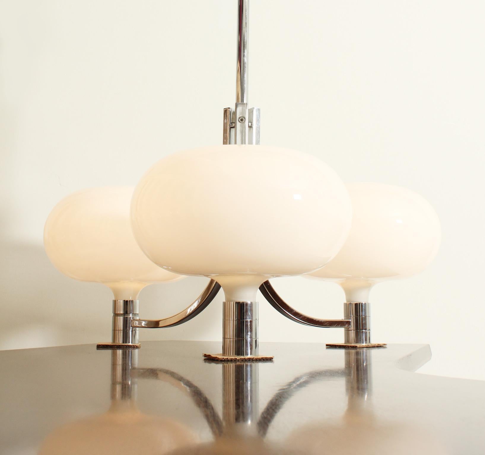 Triple Chandelier by Franco Albini for Sirrah, Italy, 1969 3