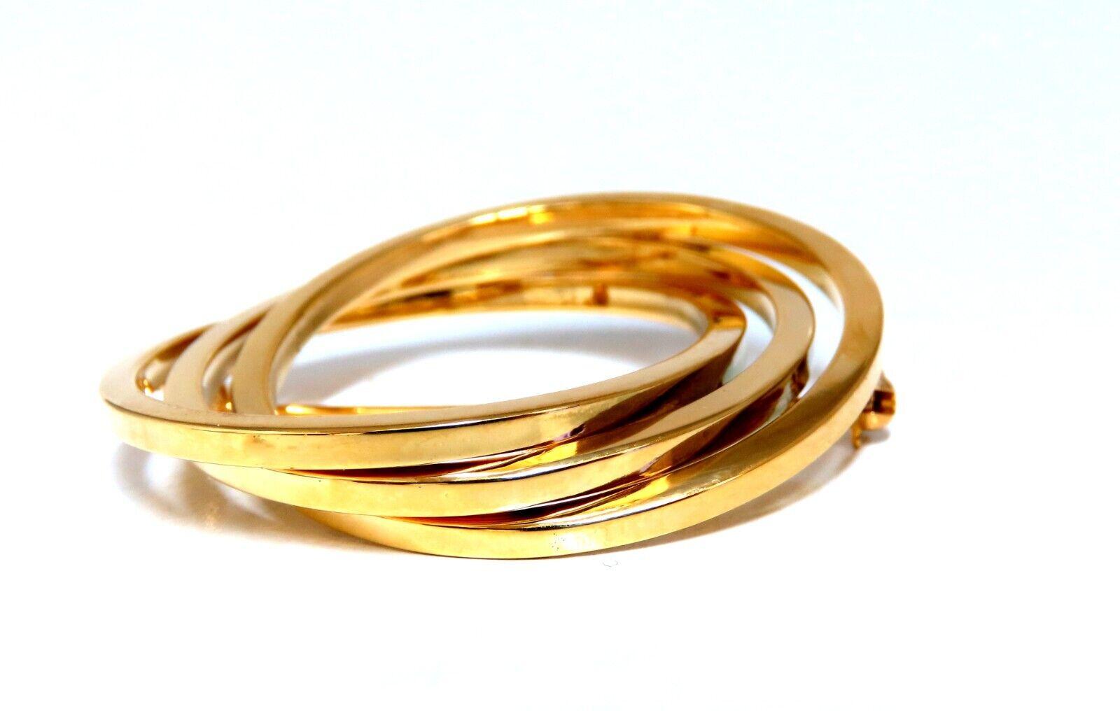 Women's or Men's Triple Circle Pin 18Kt For Sale