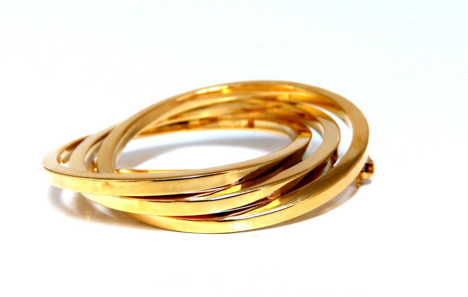 Épingle à trois cercles 18 carats Unisexe en vente