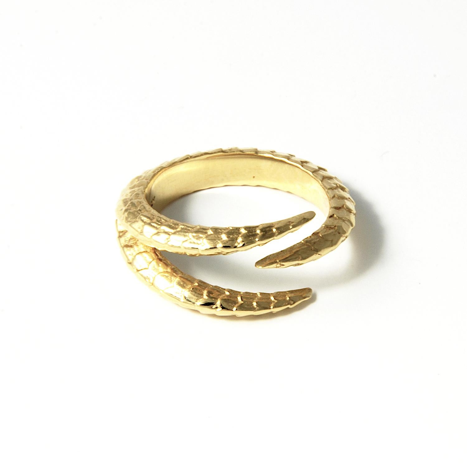 Triple Claw Bangle / 14k Yellow Gold Plated For Sale 1