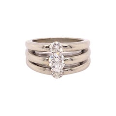 Dreifacher Diamant und dreifacher Bandring
