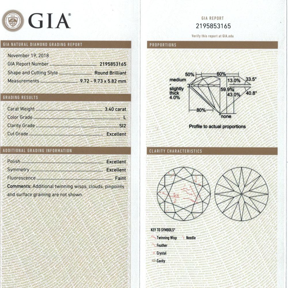 Modern Triple Excellent Diamond Stud Earrings 6.92 Carat Total Weight GIA Certified 