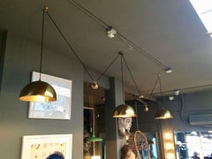 Triple Florian Schulz Brass Counter Balance Pendants