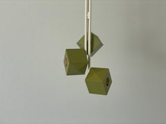 Plafonnier à trois cubes en Wood Wood Greene, années 1970, Italie