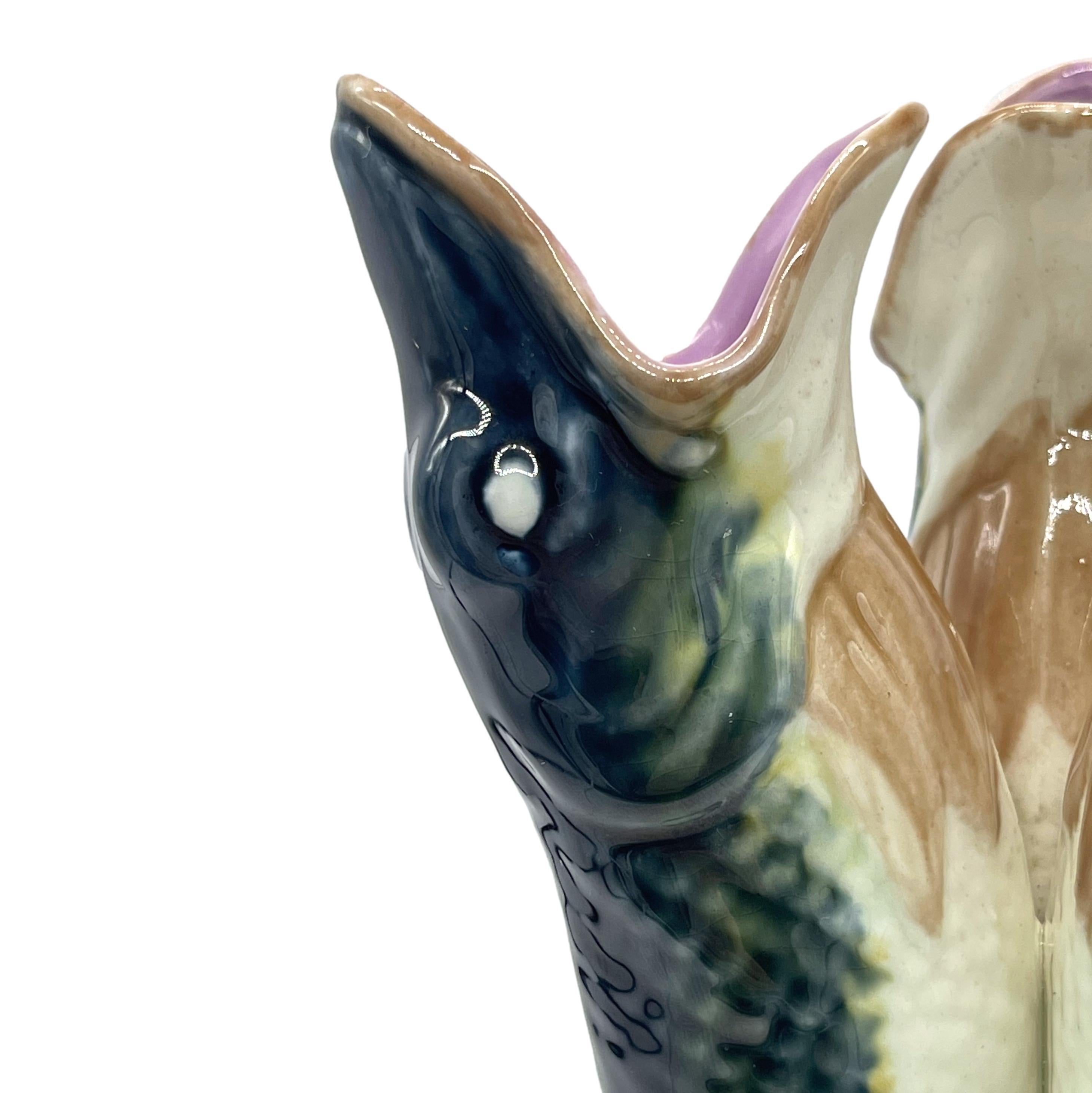 Triple Gurgling Fish Posy Vase by Adams & Bromley, English, ca. 1877 In Good Condition In Banner Elk, NC