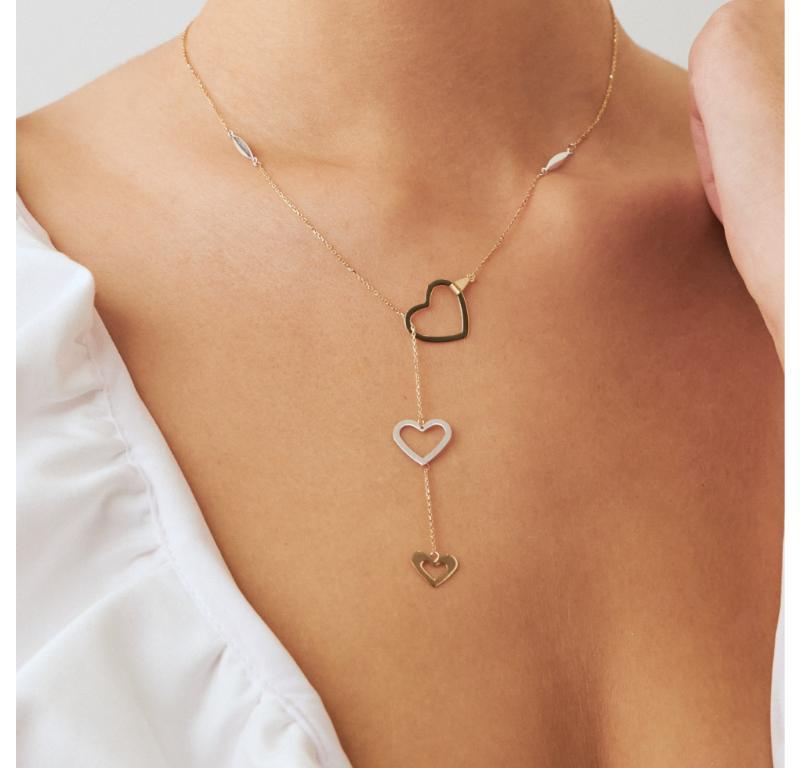 Triple Intertwined Heart Necklace 16