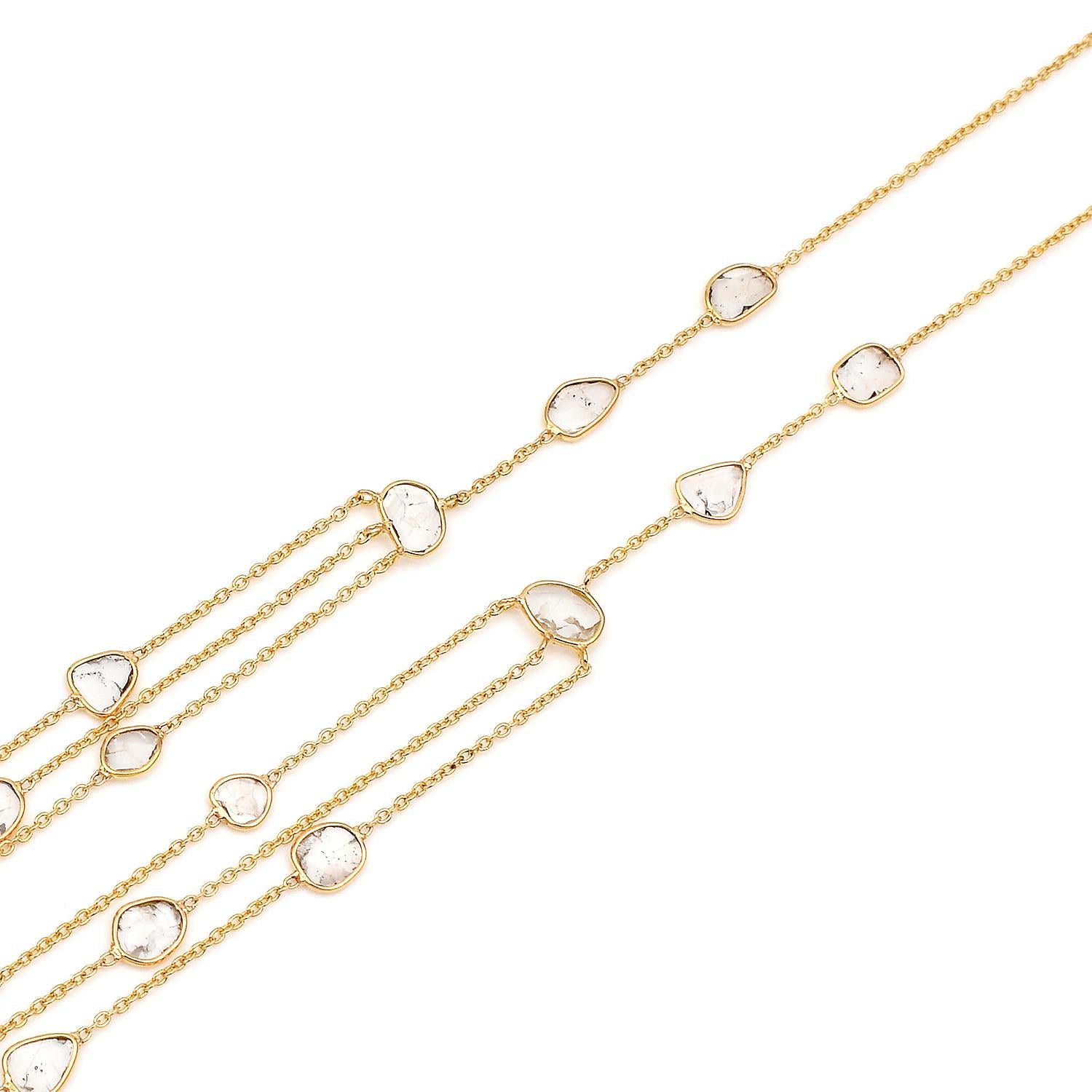 triple layered gold necklace