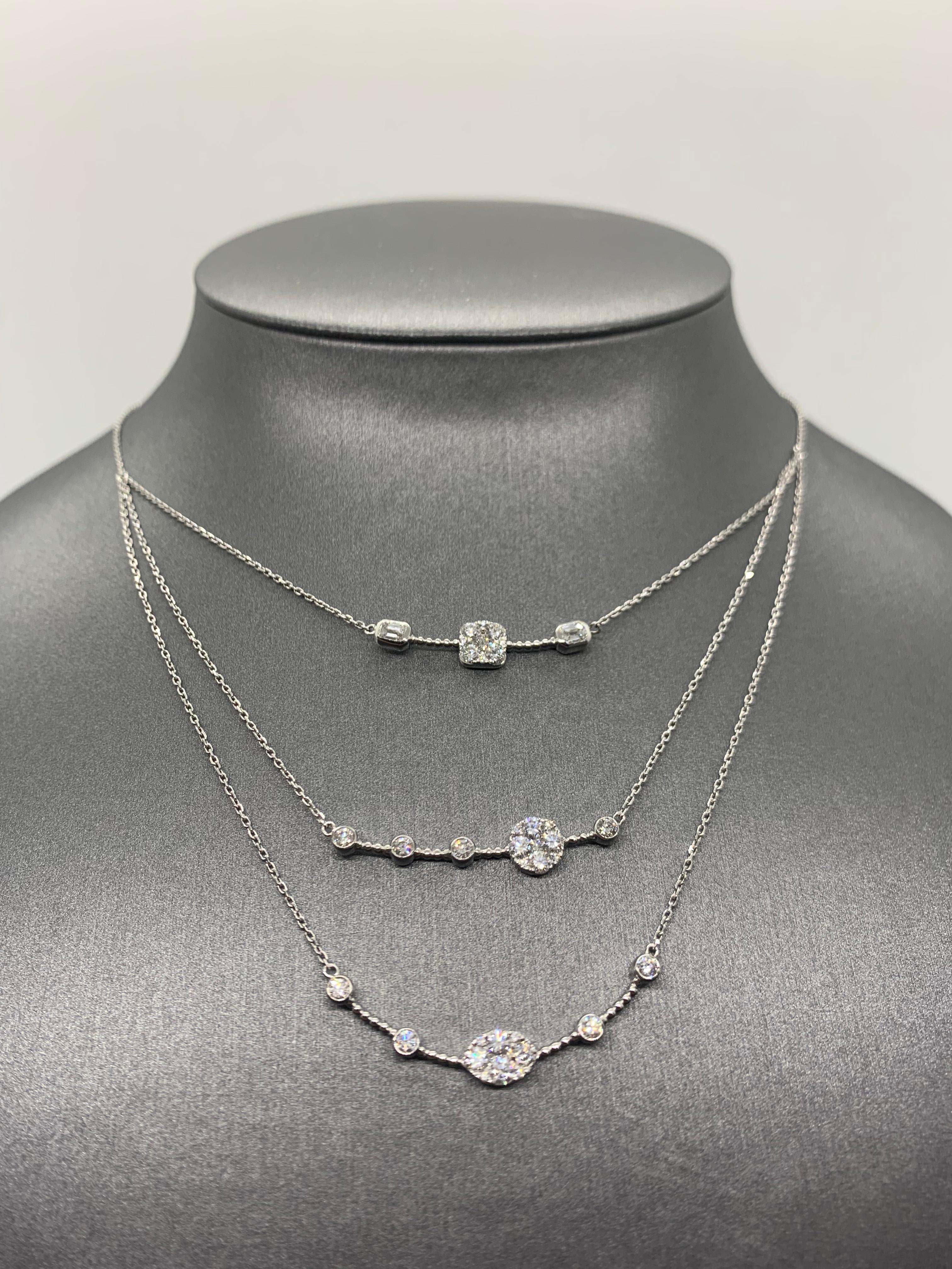 3 layer diamond necklace
