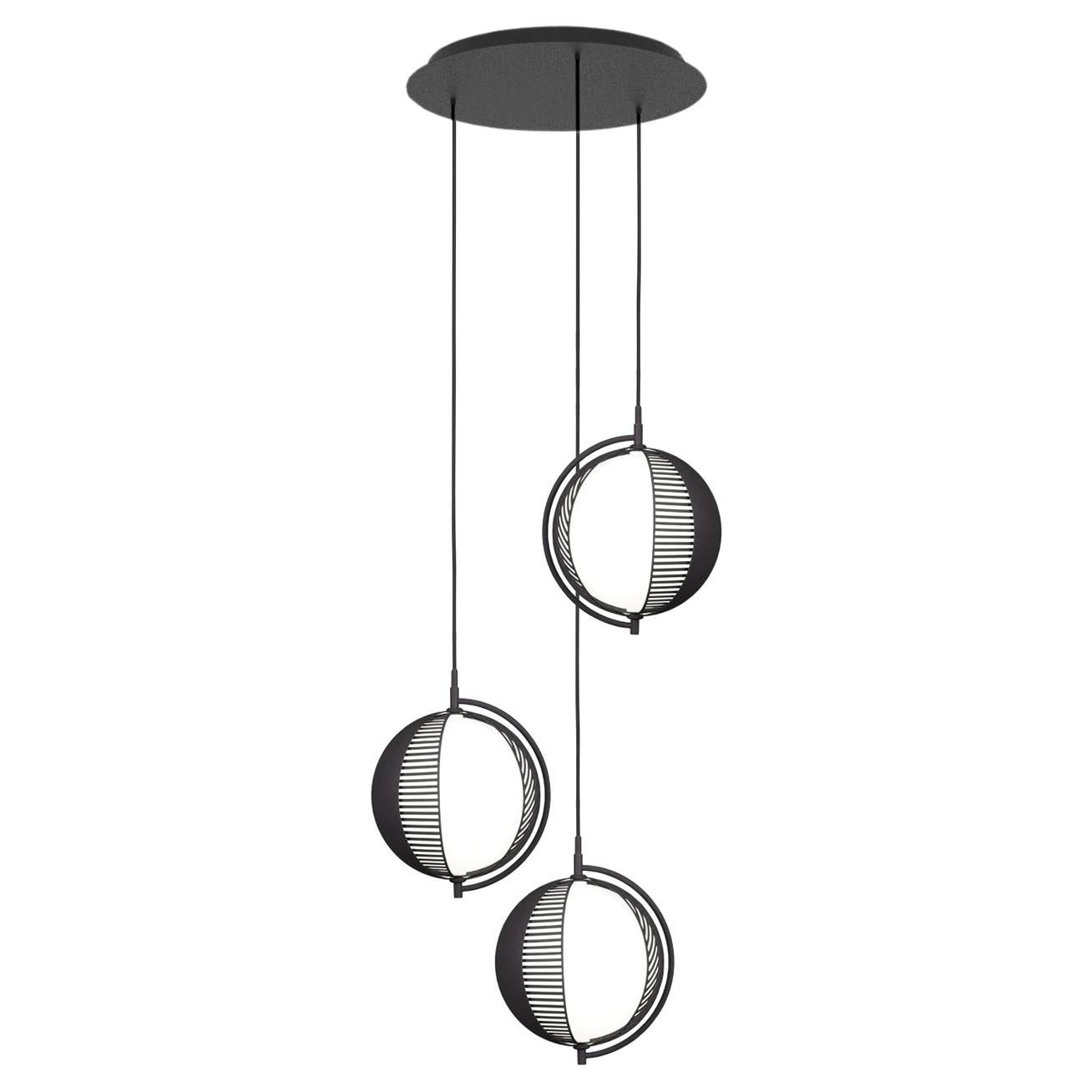 Triple Mondo Pendant Lamps by Antonio Facco For Sale