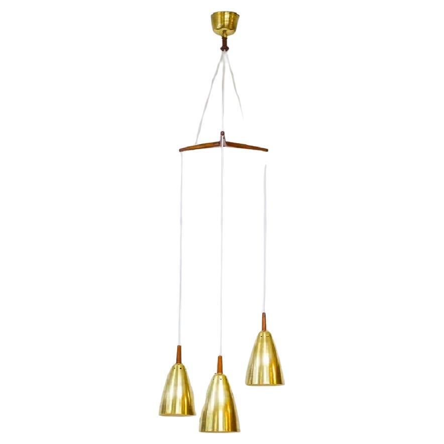 Tripla lampada a sospensione di Hans-Agne Jakobsson, design anni '50