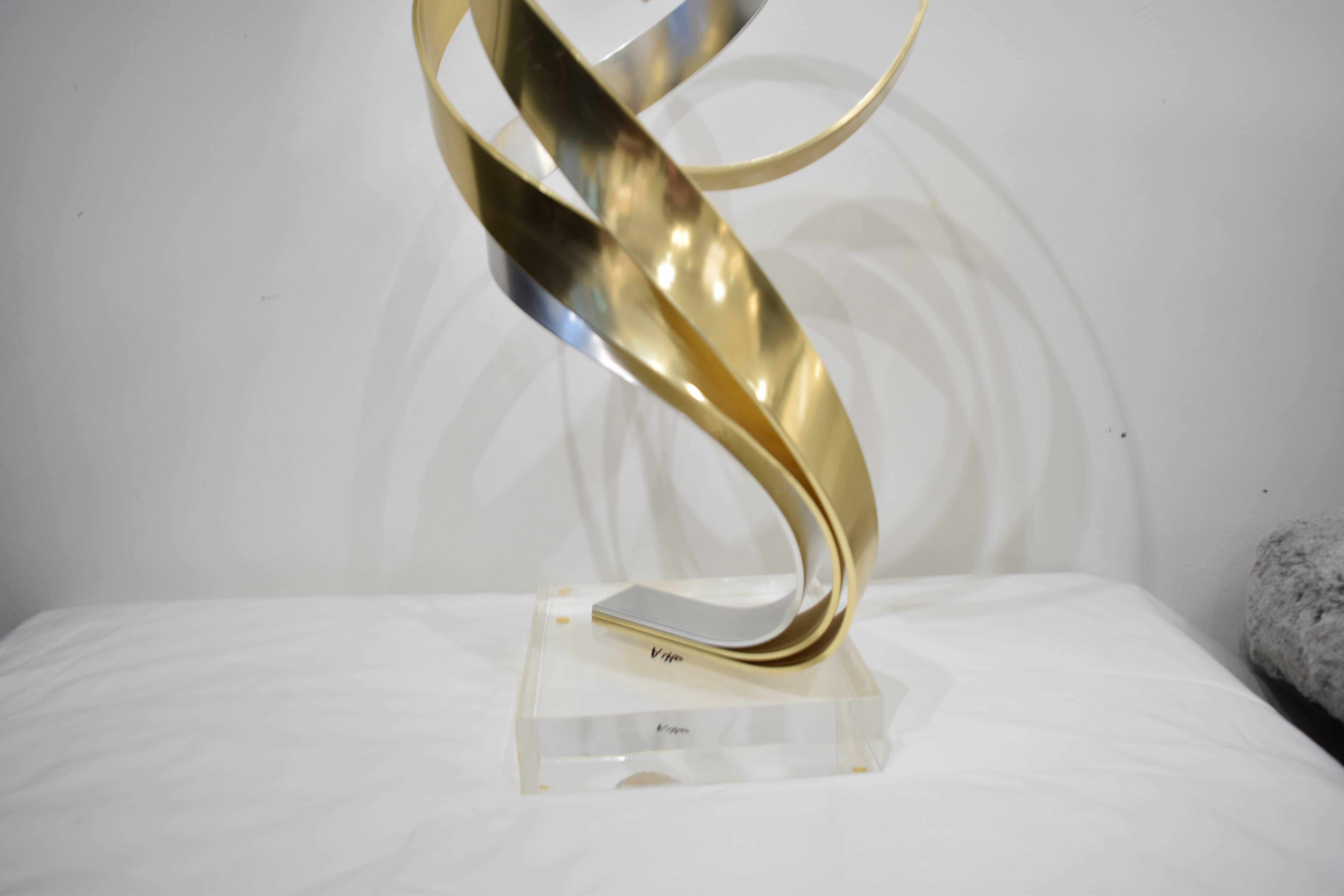 Aluminum Triple Ribbon Sculpture by Dan Murphy