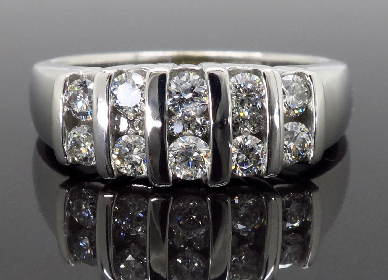Triple-Row Diamond Band 2
