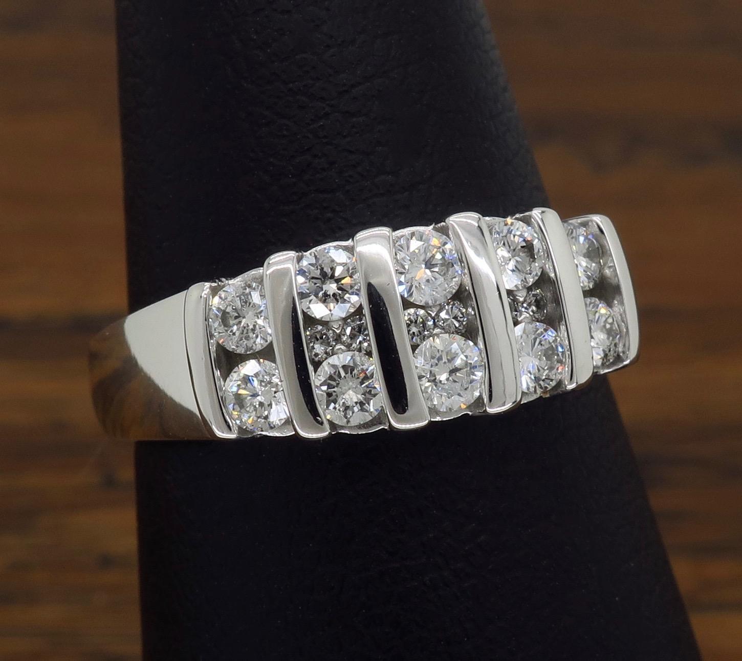 Triple-Row Diamond Band 1