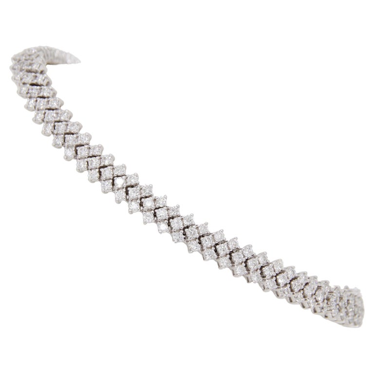 TUDOR TRIPLE ROW TENNIS BRACELET RASPBERRY