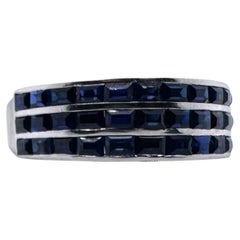 Dreireihiges Saphirarmband The Row aus 18 Karat Weißgold