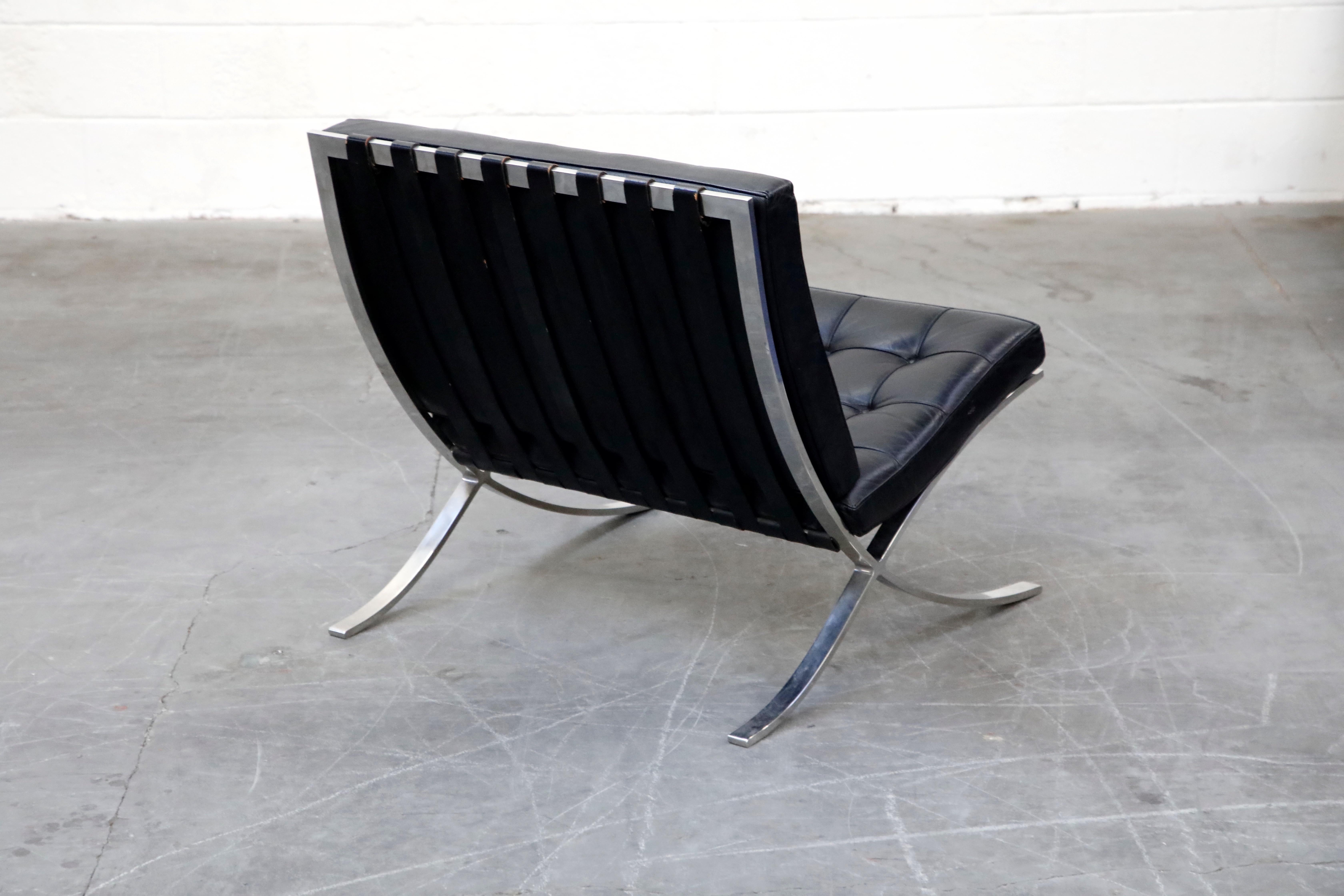 Triple Signed Knoll Associates Barcelona Chairs by Mies van der Rohe, circa 1961 1