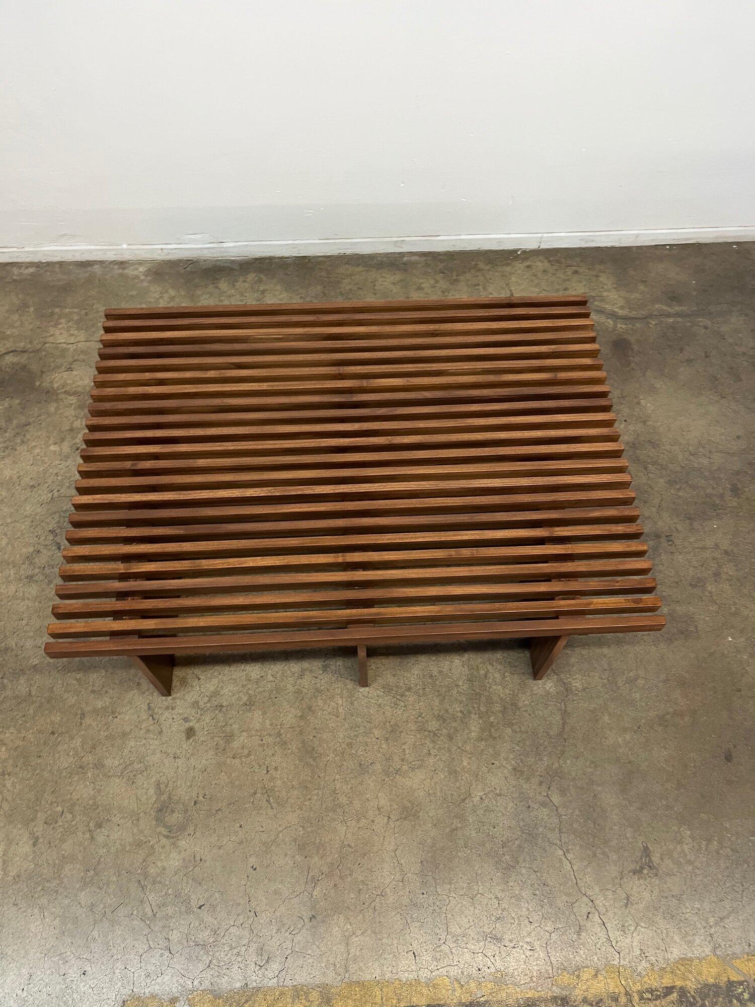 Contemporary Triple Slat Bench by Vintage on Point For Sale