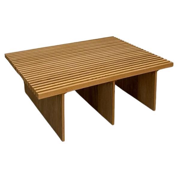 Triple Slat Bench by Vintage on Point, White Oak, Made to Order For Sale