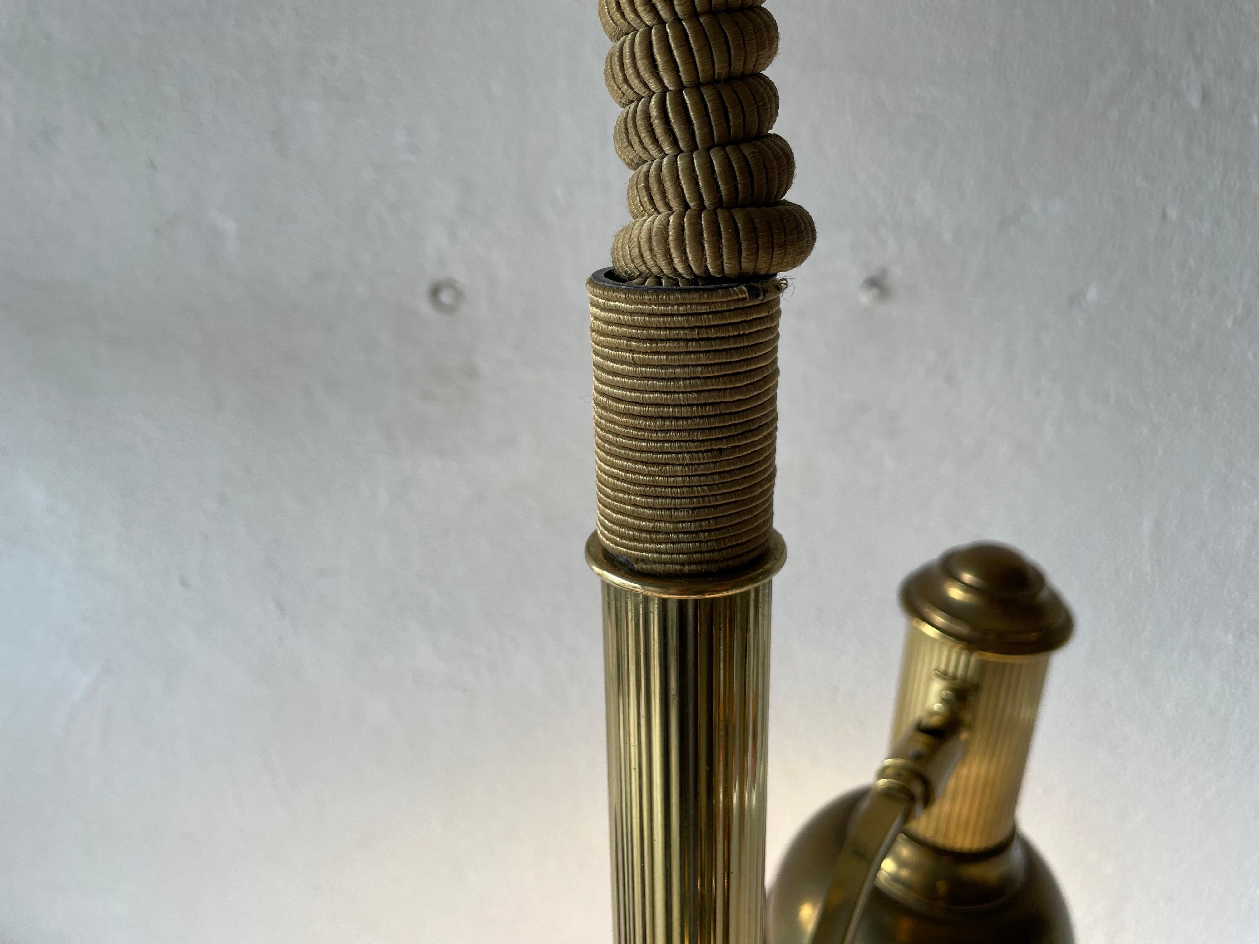 Triple Spot Shade Brass Pendant Lamp by Hillebrand, 1970s, Germany 13