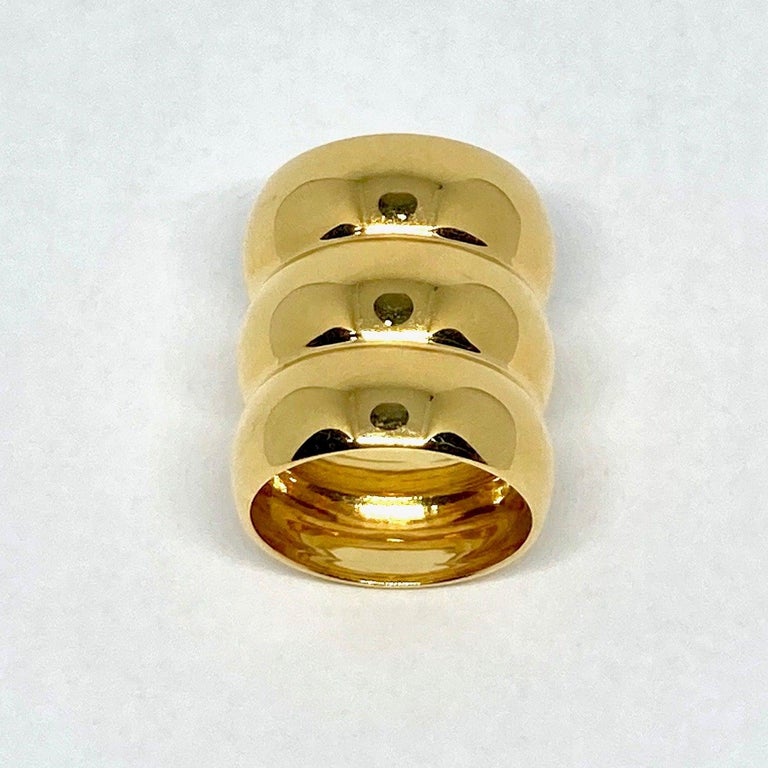 For Sale:  Triple Stacked 22 Karat Gold Ring by Romae Jewelry Inspired by an Ancient Design 6