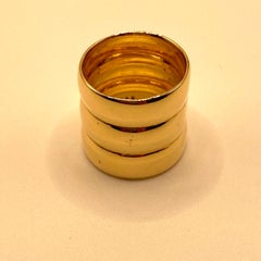 Triple Stacked 22 Karat Gold Ring