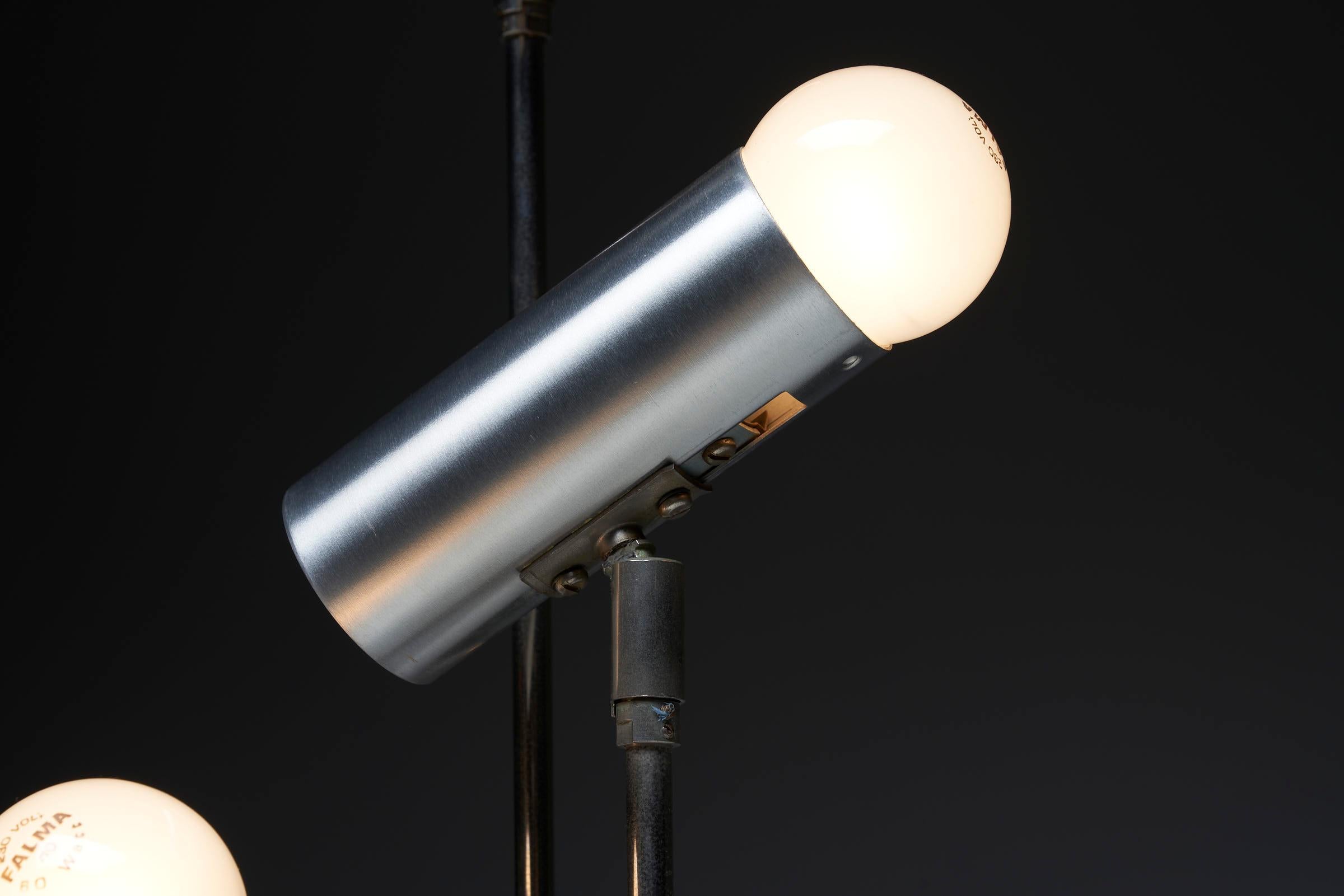 Metal Triple Stem Space Age Table Lamp by SIS For Sale