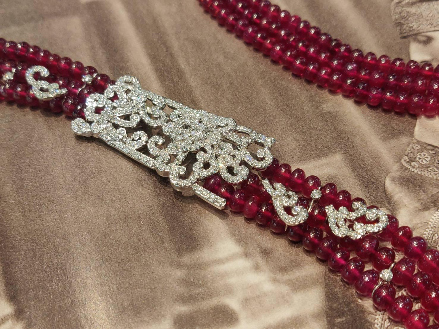 ruby strand necklace