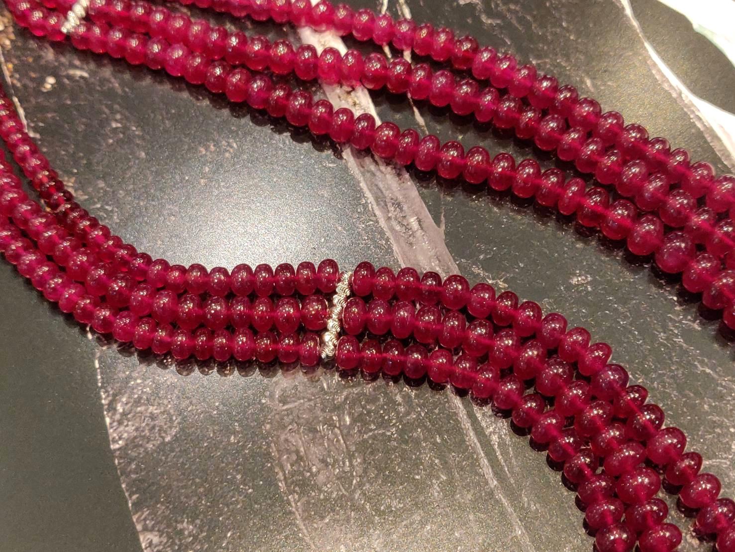 ruby strand necklace