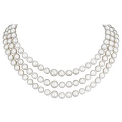 Triple Strand South Sea Pearl Necklace