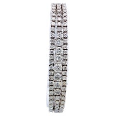 Bracciale tennis triplo con diamanti