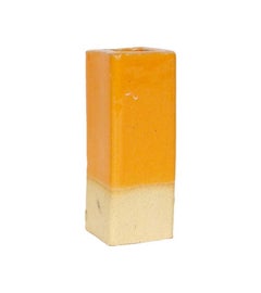 Triple Tier Tall Ceramic Hex Side Table in Gloss Orange by BZIPPY