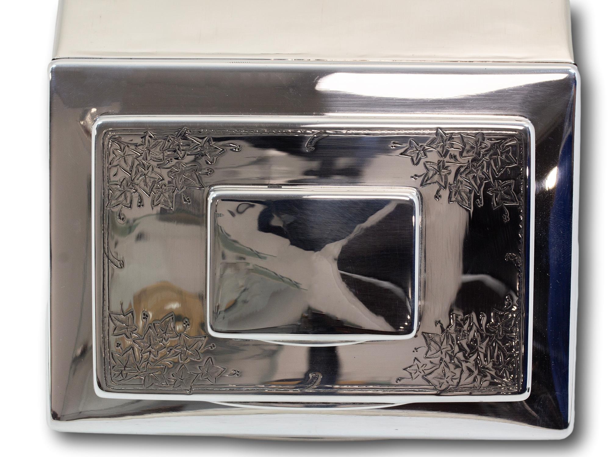 English Triple Tiered Silver Smokers Compendium by Goldsmiths and Silversmiths Company For Sale