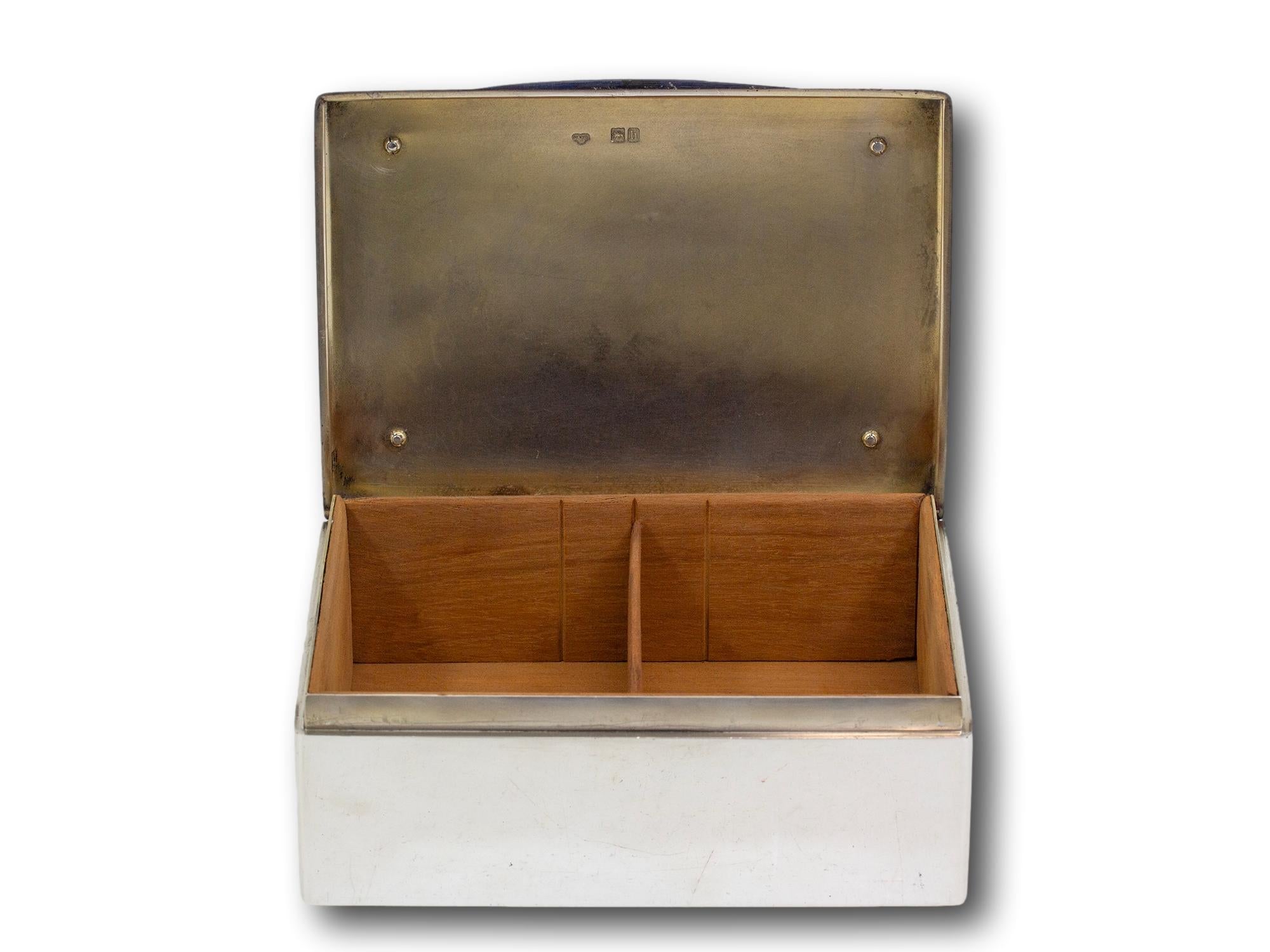 Triple Tiered Silver Smokers Compendium by Goldsmiths and Silversmiths Company For Sale 1