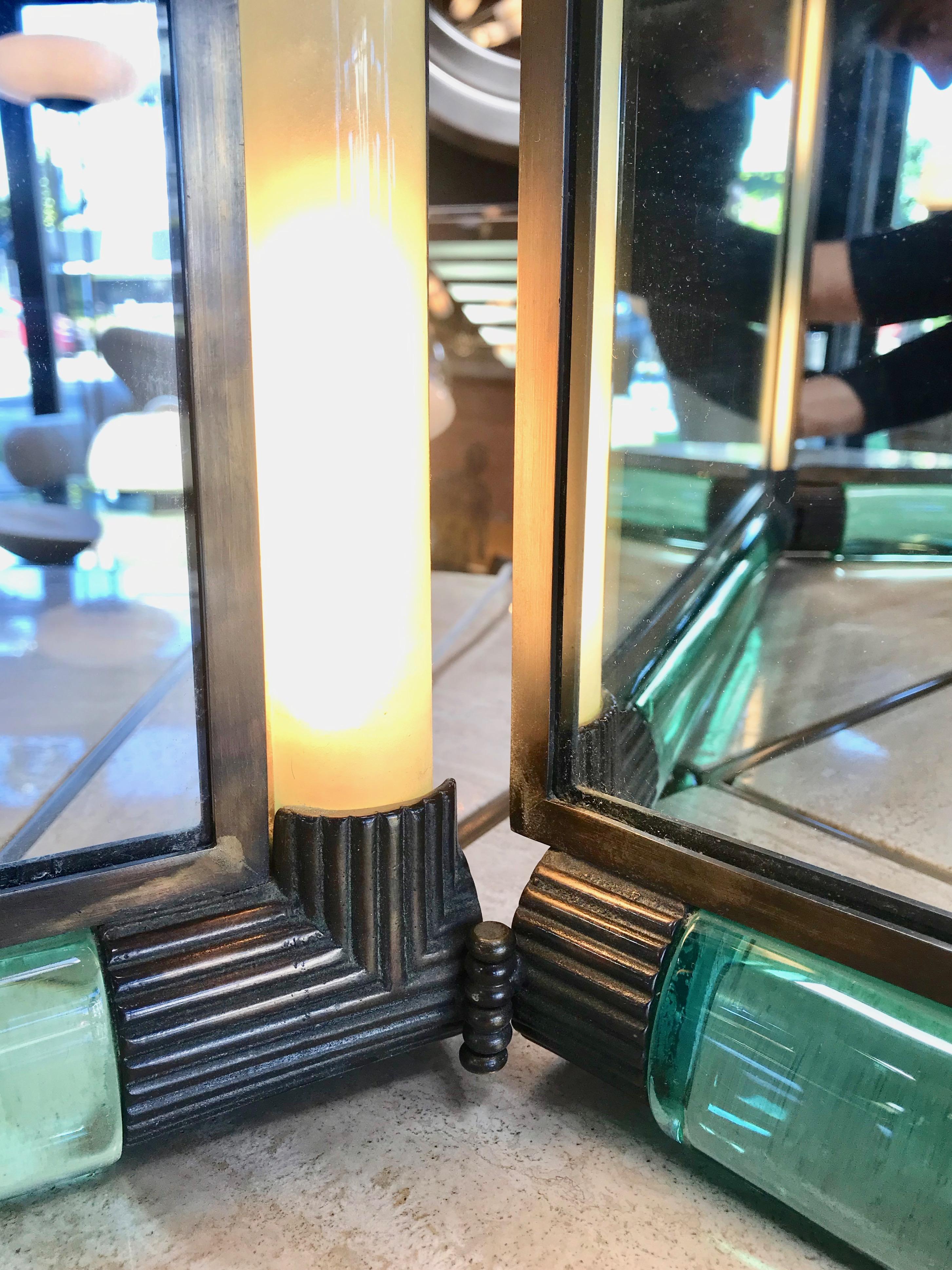 Triple Vanity Table Light Mirror, 1940s 2