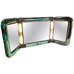 Triple Vanity Table Light Mirror, 1940s