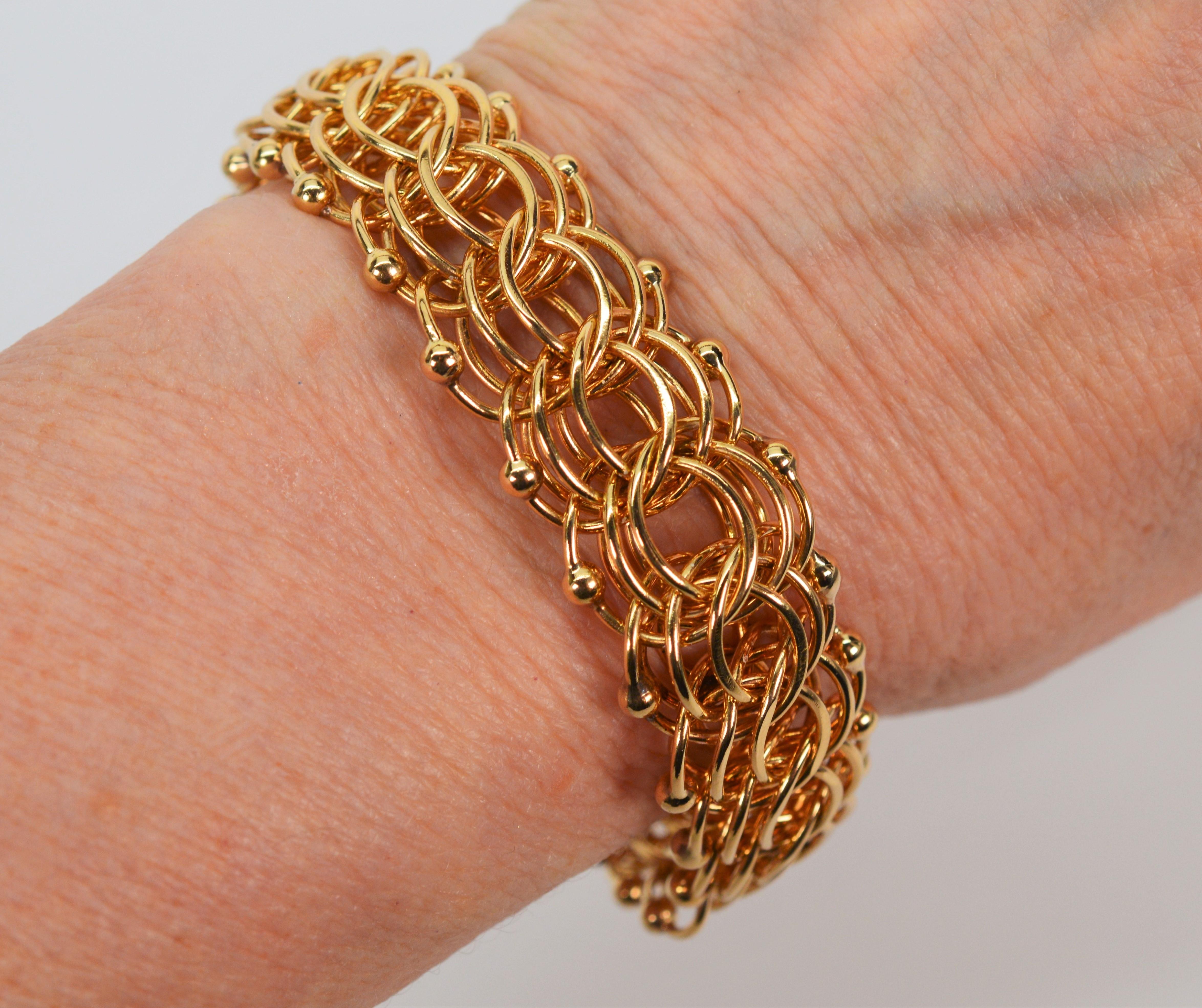 14kt gold charm bracelet