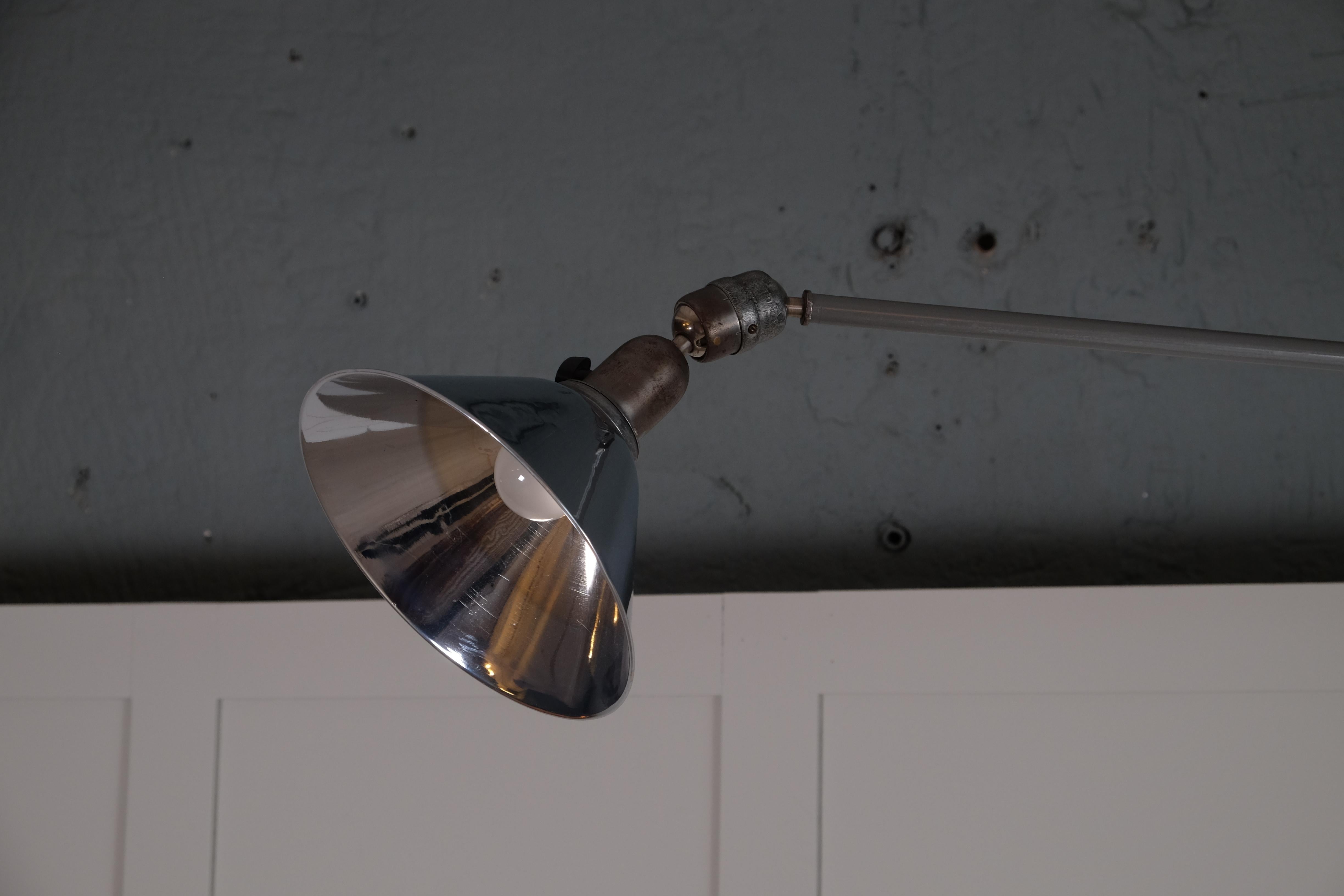 Triplex Industrial Lamp by Johan Petter Johansson, Sweden, 1940s For Sale 4