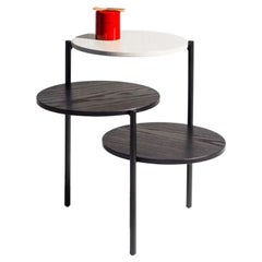 Mesa baja blanca y negra Triplo de Mason Editions