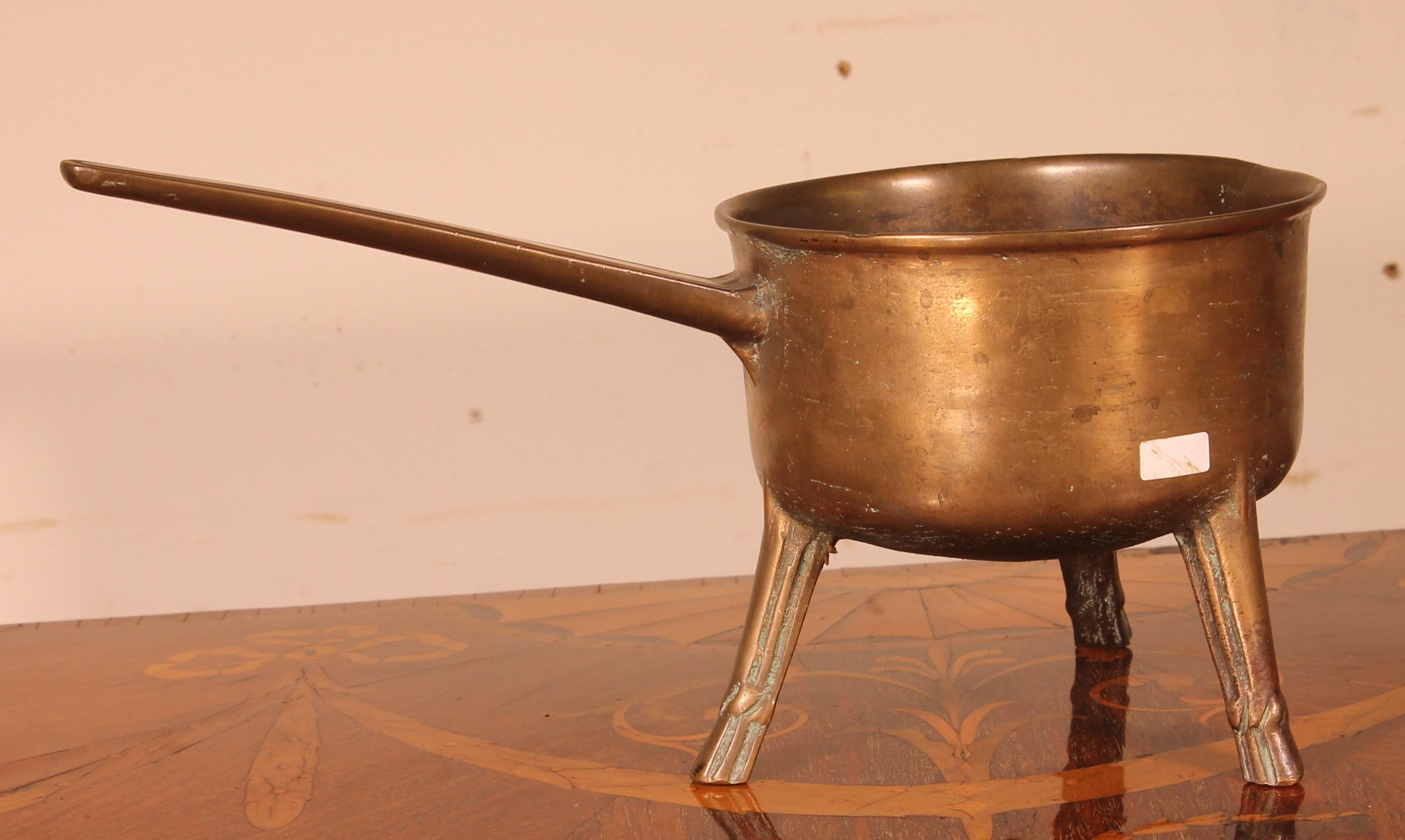 British Tripod Apothecary Skillet Late 17th-Early 18th Century, England For Sale