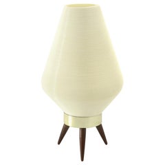 Vintage Tripod Beehive Table Lamp with Plastic Shade, 1960s