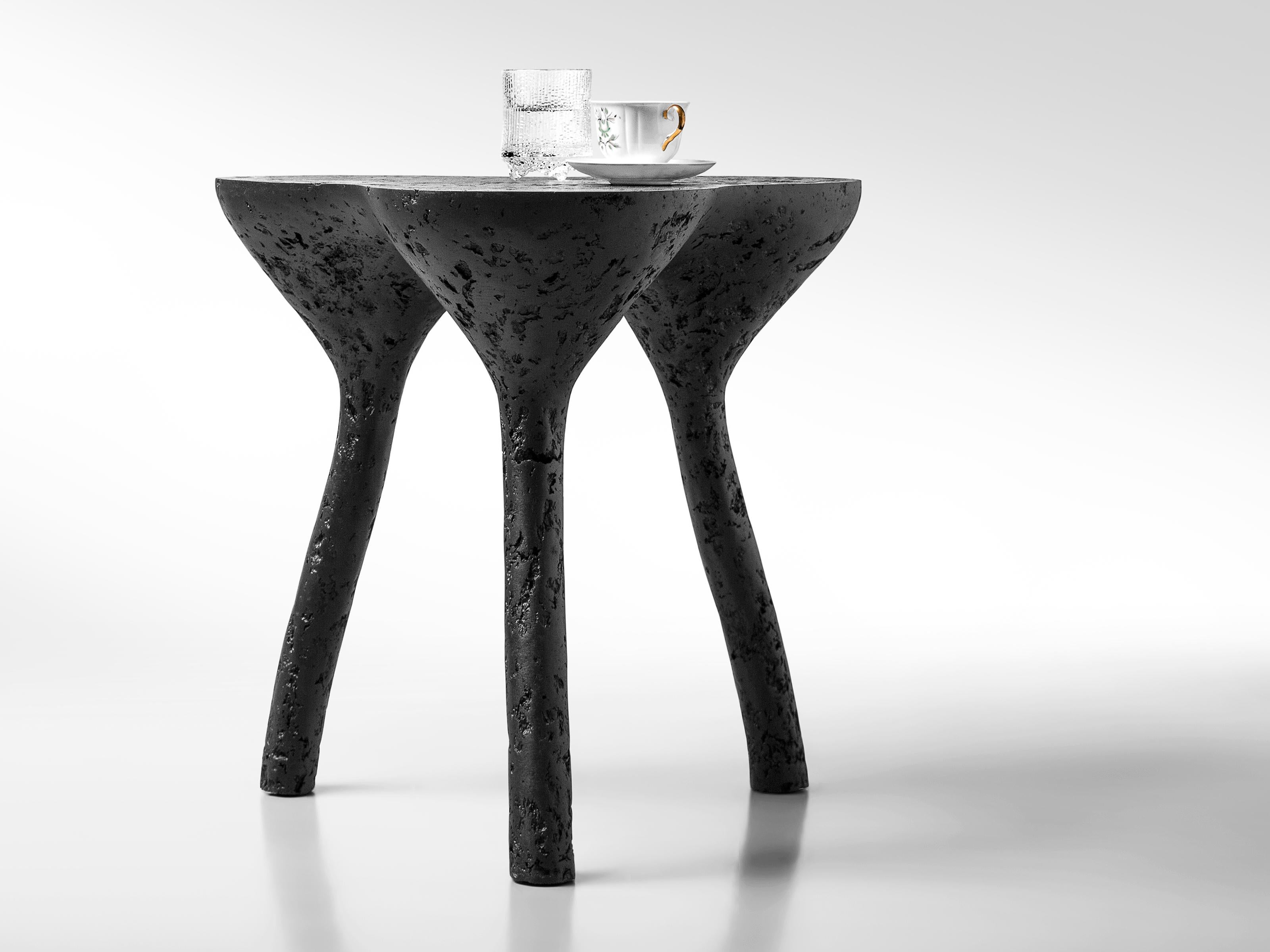 Post-Modern Tripod Black Coffee Table by Donatas Zukauskas For Sale