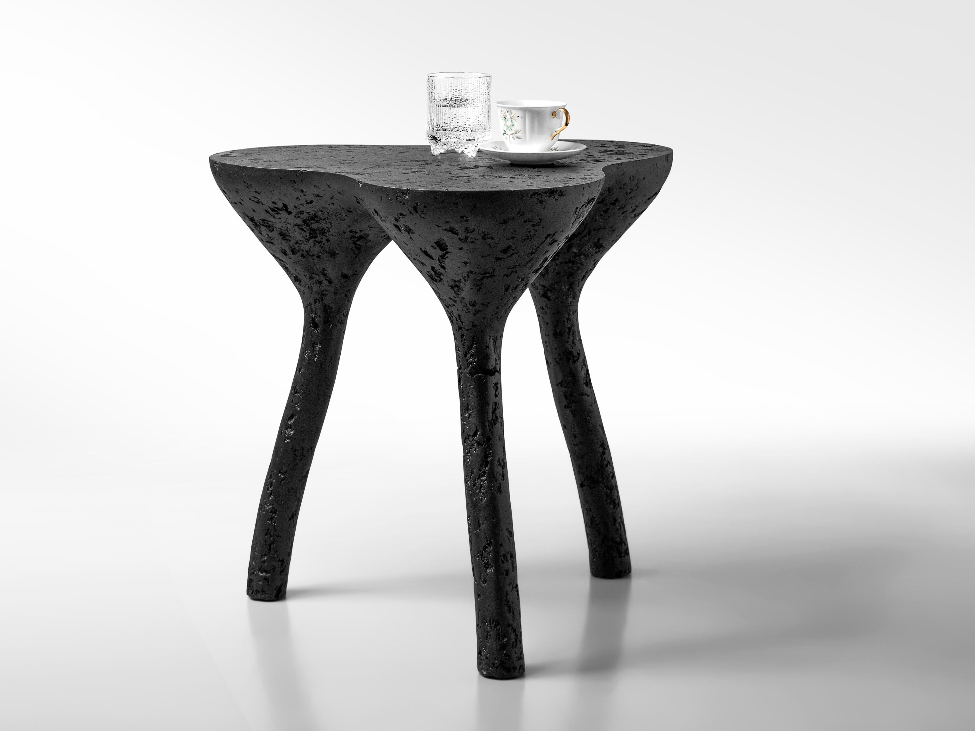 Lithuanian Tripod Black Coffee Table by Donatas Zukauskas For Sale